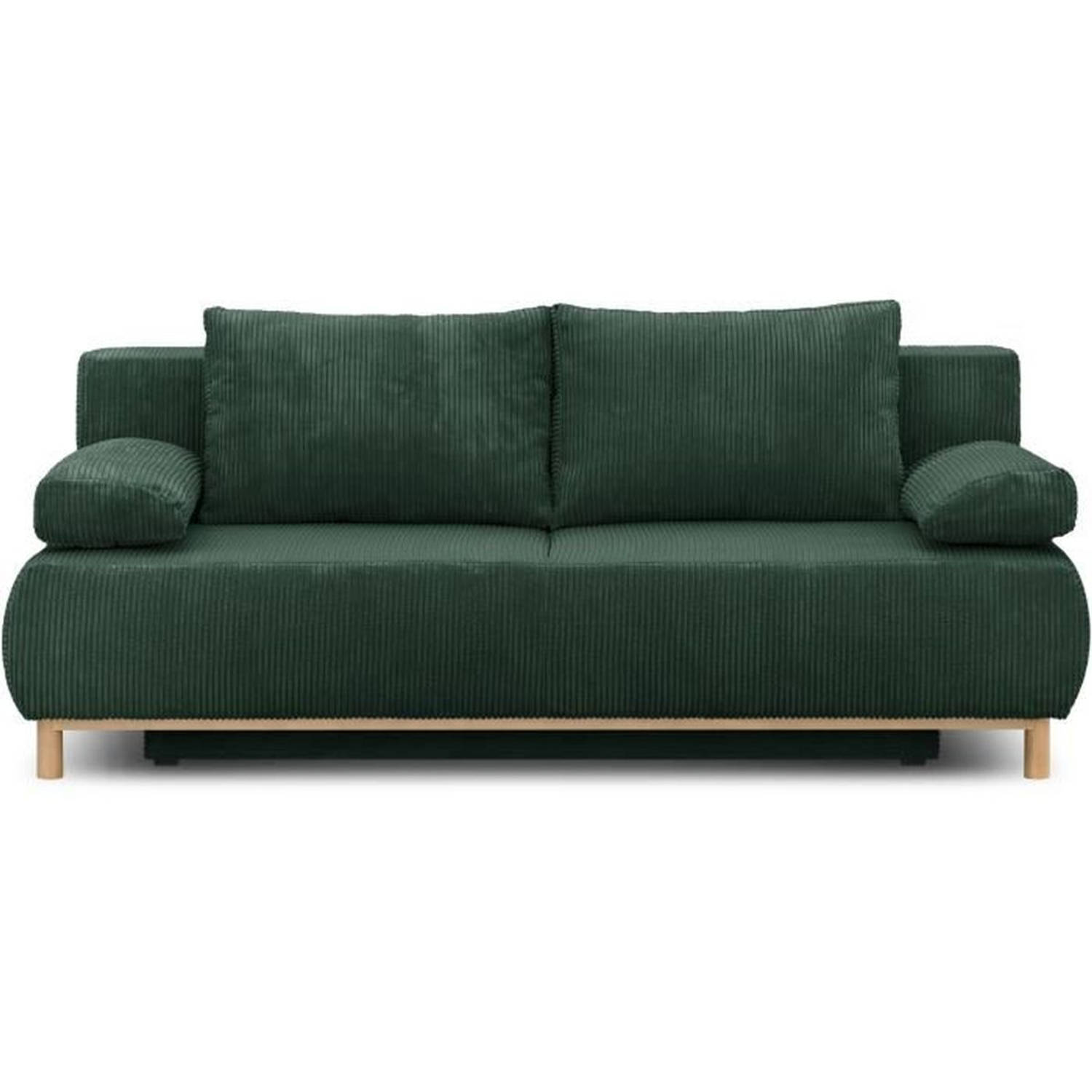 3 -Seater Mika Convertible Bench - Forest Green Velvet - Opbergdoos - L 192 x H 84 x D 93 cm