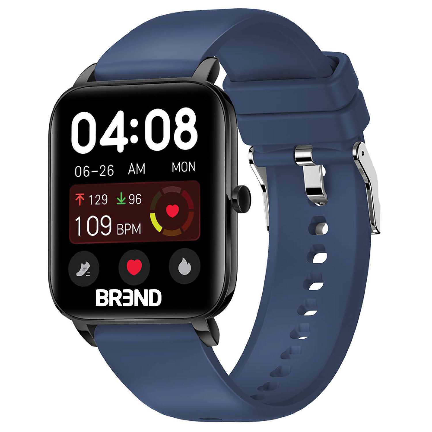 BREND Smartwatch voor Dames en Heren - Sporthorloge met Stappenteller - Blauw