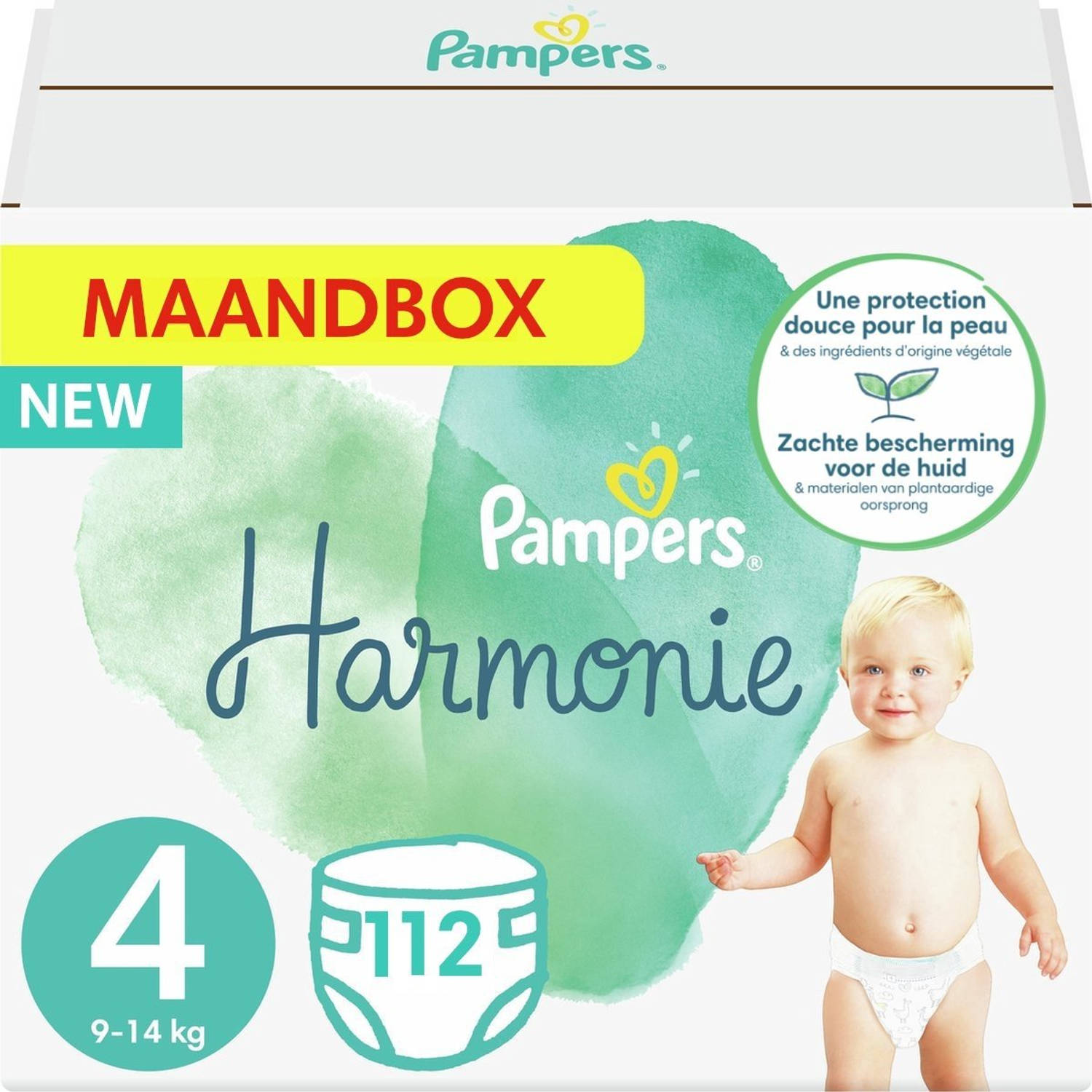 Pampers - Harmonie - Maat 4 - Mega Pack - 112 stuks - 9/14 KG