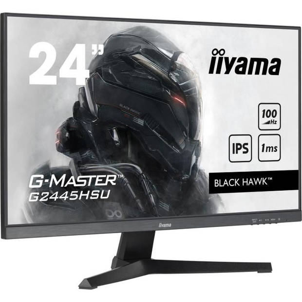 PC-gamerscherm - IIYAMA - G2445HSU-B1 - 23,8 FHD - IPS-paneel - 1 ms - 100 Hz - HDMI/DisplayPort / HUB-USB, luidsprekers