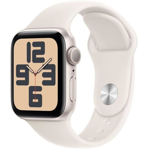 Apple Watch SE GPS - 40 mm - Starlight aluminium kast - Starlight sportband - M/L