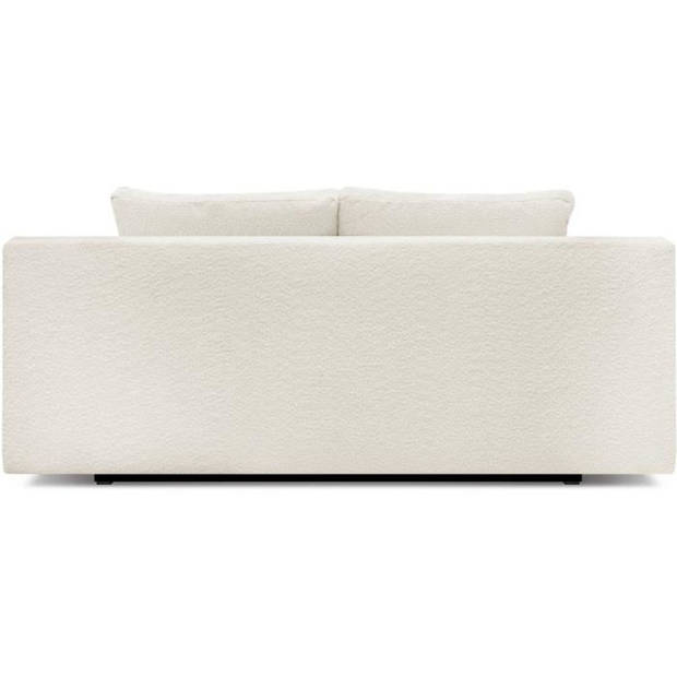 MIKA 3-zits ombouwbank - Beige Bouclette stof - Opbergdoos - L 192 x H 84 x D 93 cm