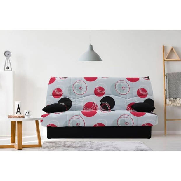 Clic clac 3 plaatsen DREAM - 100% Katoenen stof met Planete print - Bed 125x190 cm - L190 x D92 x H96 cm