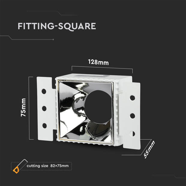 V-TAC VT-890 LED-spots - Reflectorarmaturen - GU10 - Wit+Chroom