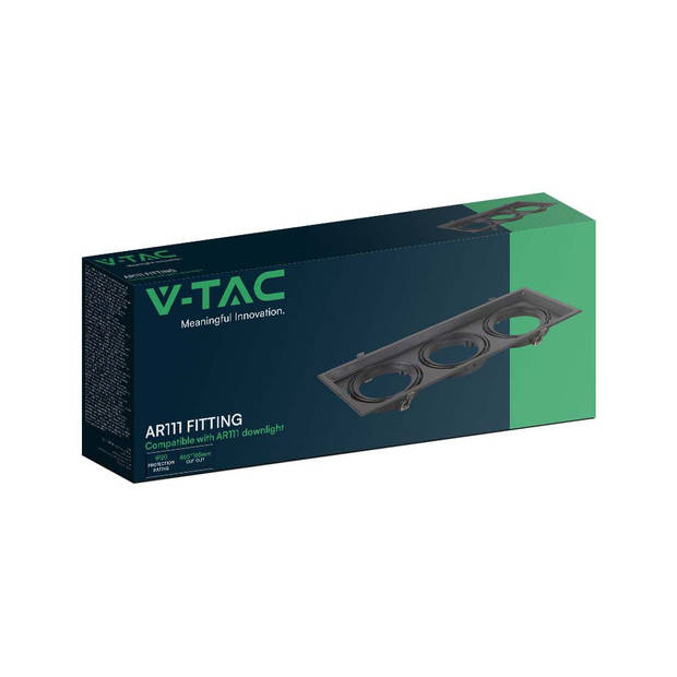 V-TAC VT-7223-B LED-spots - AR111 fittingen - IP20 - Zwart - Modelnr: - VT-7223-B