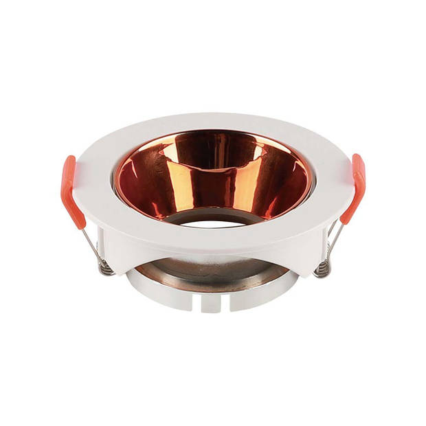 V-TAC VT-931-WRG LED-spots - Inbouwarmatuur - GU10 - IP20 - Wit+Rose Goud - Modelnr: - VT-931-WRG