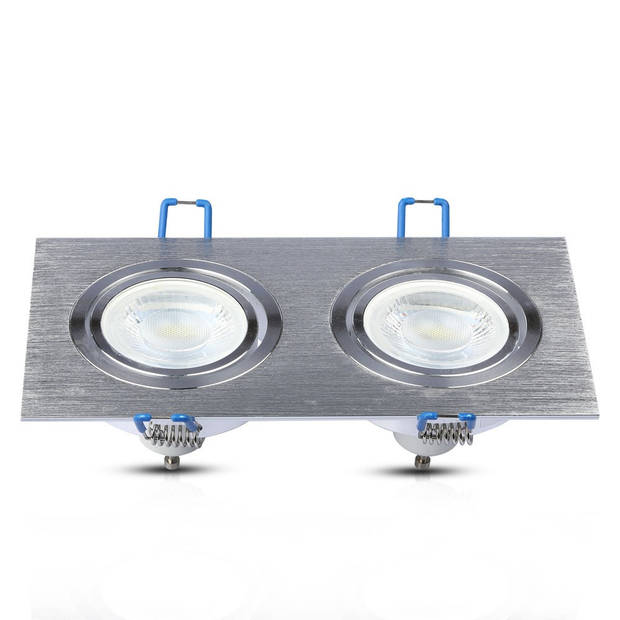 V-TAC VT-783SQ-AB LED-spots - Inbouwarmatuur - GU10 - IP20 - Aluminium Borstel - Modelnr: - VT-783SQ-AB