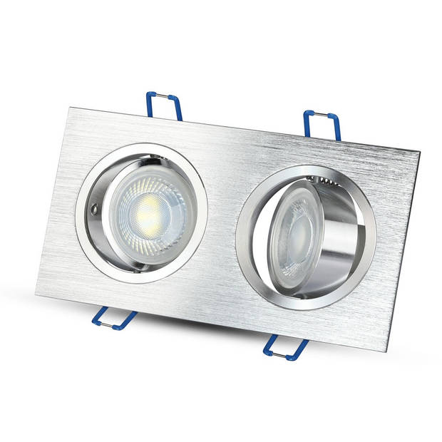 V-TAC VT-783SQ-AB LED-spots - Inbouwarmatuur - GU10 - IP20 - Aluminium Borstel - Modelnr: - VT-783SQ-AB