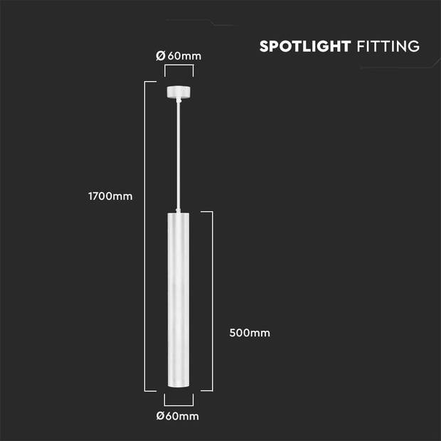 V-TAC VT-976-500-W LED-spots - Hangende armaturen - GU10 - IP20 - Zwart - Modelnr: - VT-976-500-W