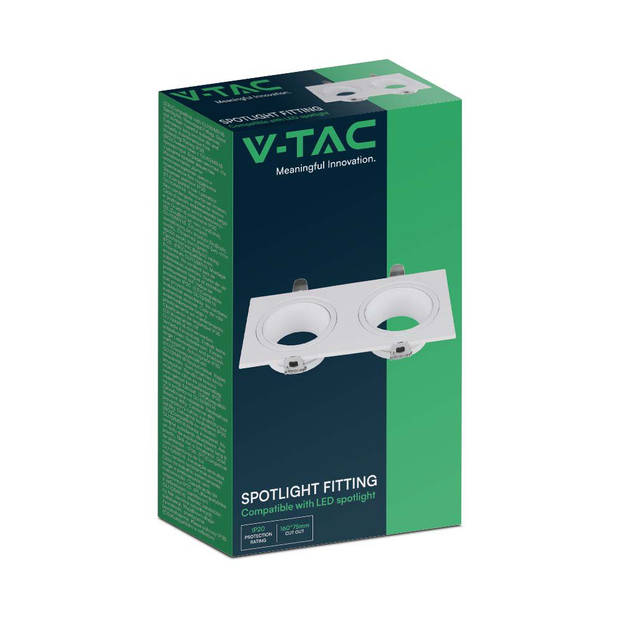 V-TAC VT-439 LED-spots - Inbouwarmatuur - GU10 - IP20 - Wit - Modelnr: - VT-439