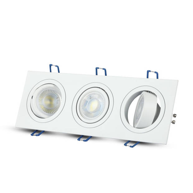 V-TAC VT-784SQ-WH LED-spots - Inbouwarmatuur - GU10 - IP20 - Wit - Modelnr: - VT-784SQ-WH