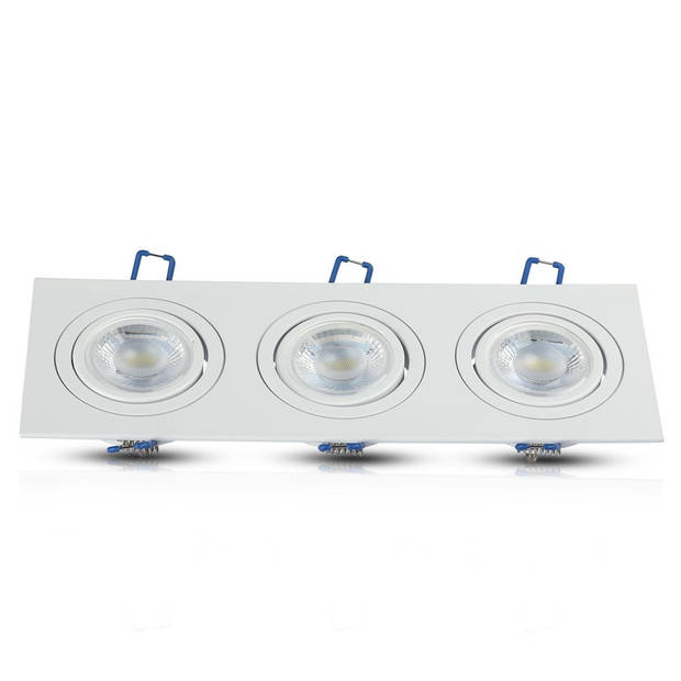 V-TAC VT-784SQ-WH LED-spots - Inbouwarmatuur - GU10 - IP20 - Wit - Modelnr: - VT-784SQ-WH