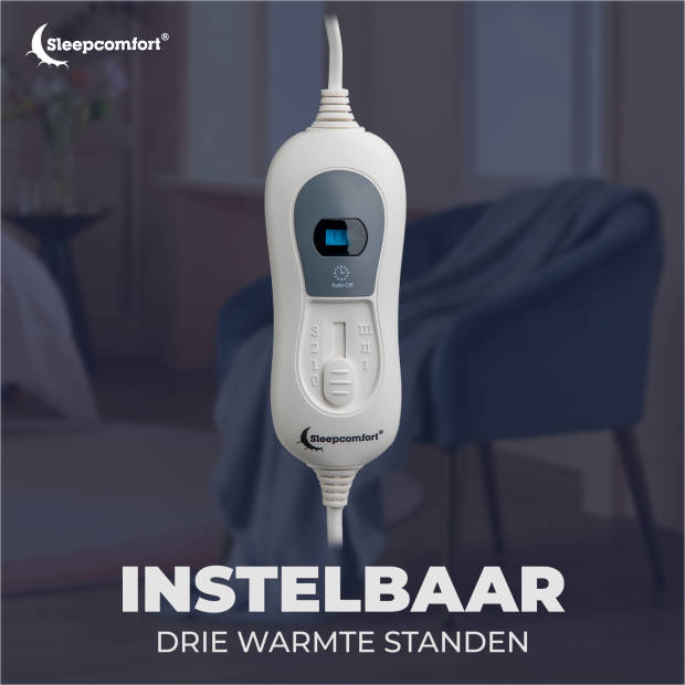 Elektrische Bovendeken - Oververhittingsbescherming - Timer - 3 Standen - Warmtedeken - 180 x 130 cm - Sand