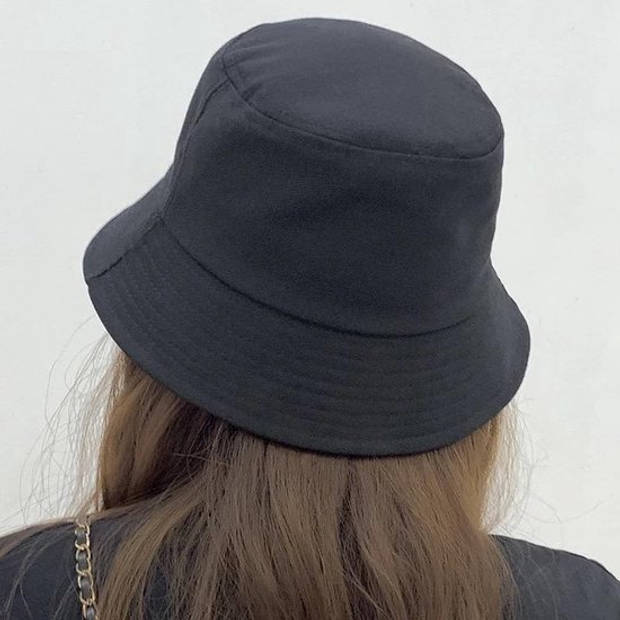 Knaak Bucket Hat - Strandhoed - Zonnehoedje - Regenhoedje - Unisex - Zwart