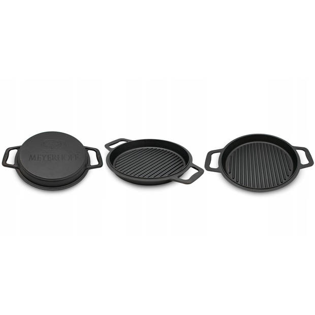 Meyerhoff 2-in-1 Outdoor Dutch Oven Gietijzeren Ketel / Pan 10L met deksel als braadpan