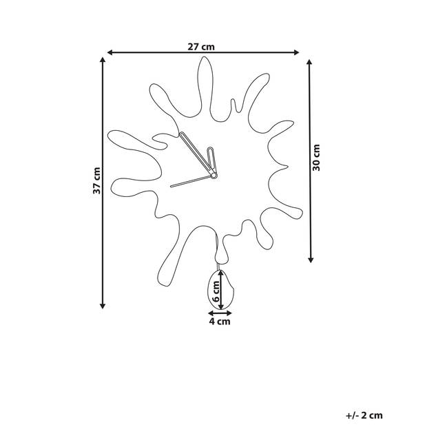 Beliani FULLY - Wandklok-Wit-MDF