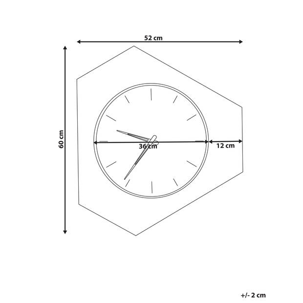 Beliani SAILON - Wandklok-Wit-MDF