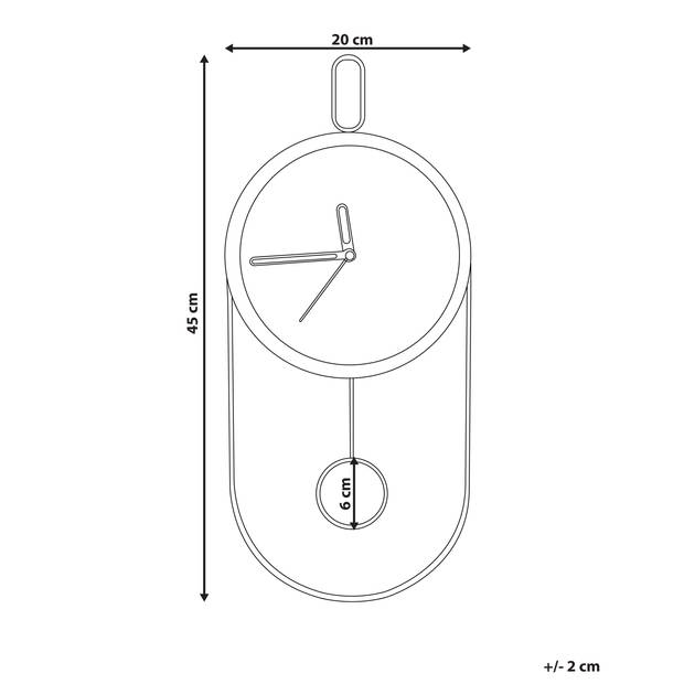 Beliani SIERRE - Wandklok-Lichte houtkleur-MDF