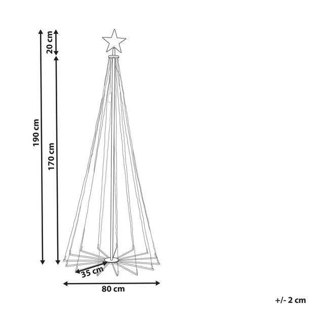 Beliani IKAMIUT - Kerstverlichting-Transparant-Synthetisch materiaal