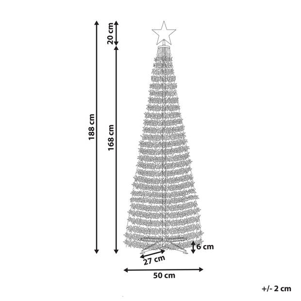 Beliani SAARLOQ - Kerstverlichting-Groen-Synthetisch materiaal