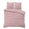 iSleep Dekbedovertrek Teddy Fleece - Roze - 1-Persoons 140x200/220 cm