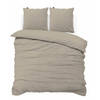 iSleep Dekbedovertrek Teddy Fleece - Taupe - 2-Persoons 200x200/220 cm