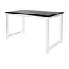 Bureau 120x60x74,5 cm, zwart-wit, MDF-tafelblad met stabiel metalen frame