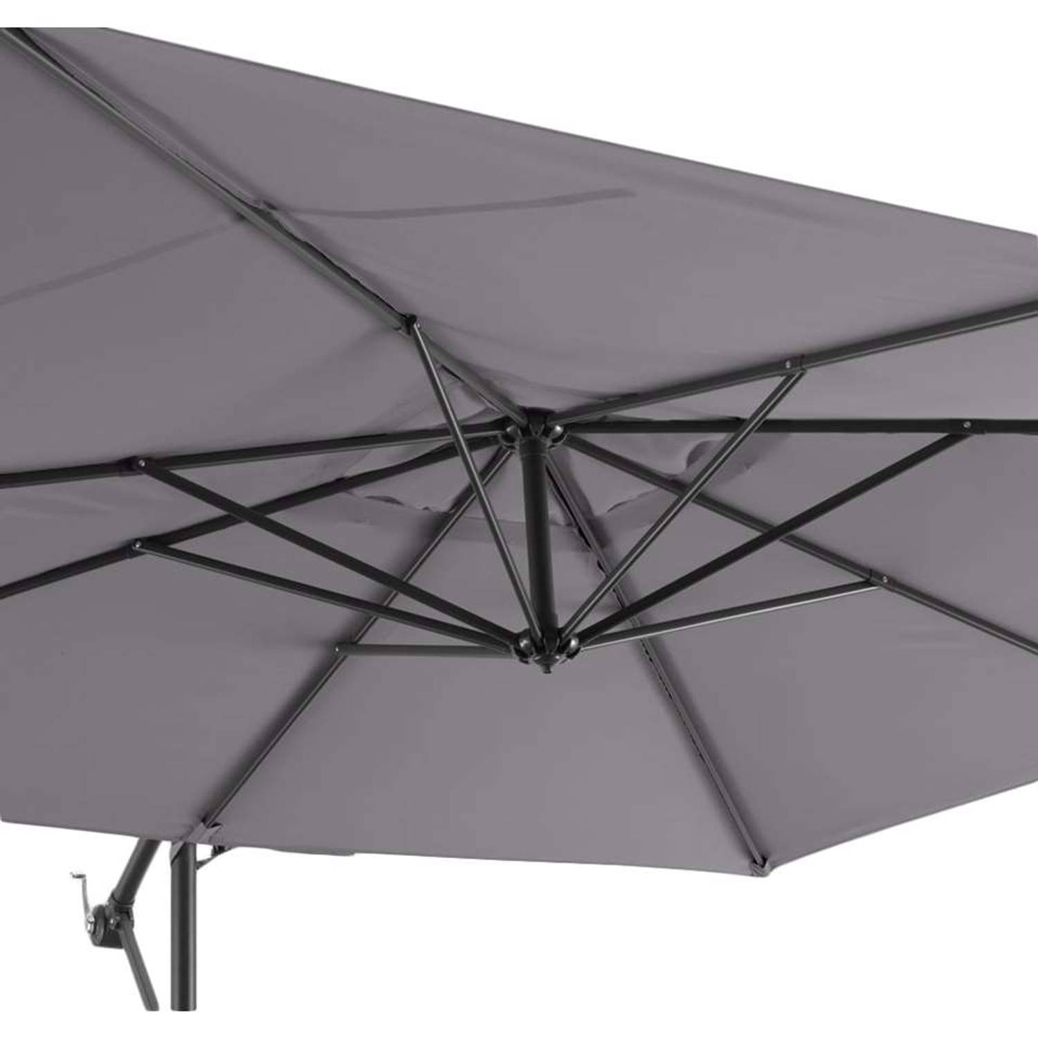 soep Prooi coupon Le Sud freepole parasol Brava - antraciet - Ø250 cm | Blokker
