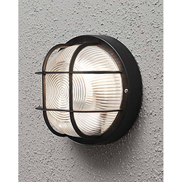 Konstsmide wandlamp Mantova - zwart - 18,5 cm