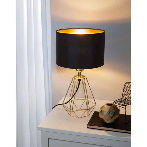 EGLO Carlton 2 tafellamp - zwart/goudkleur